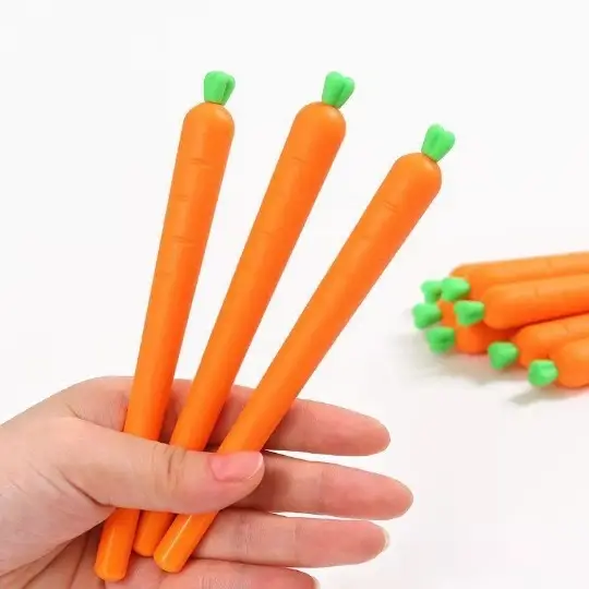 Cute Cartoon Simulation Radish Gel Pen High Color Value Student Stationery Creative Children's Holiday Gift Pen Black — feature 3