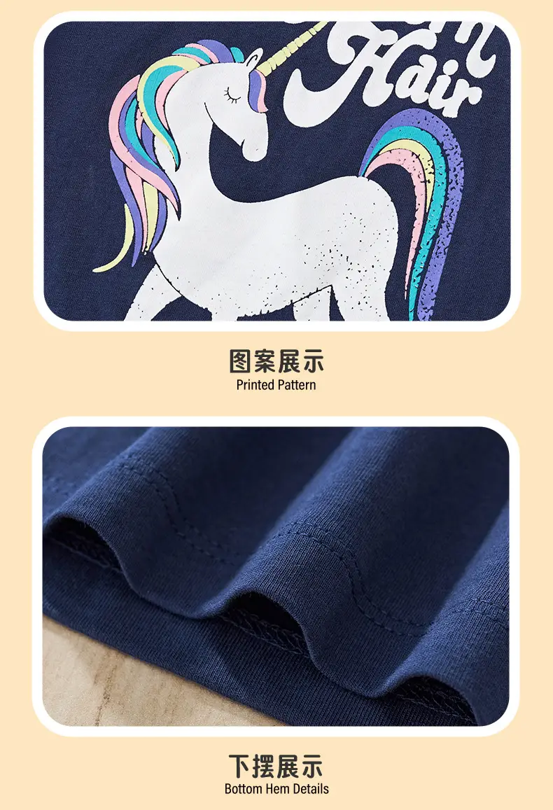 Unicorn Hair Long Sleeve T-Shirt Blue Medium — feature 10