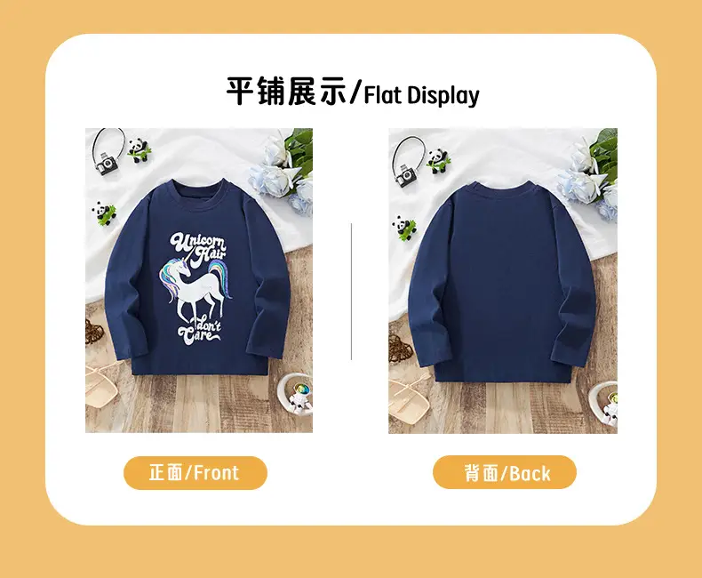 Unicorn Hair Long Sleeve T-Shirt Blue Medium — feature 6
