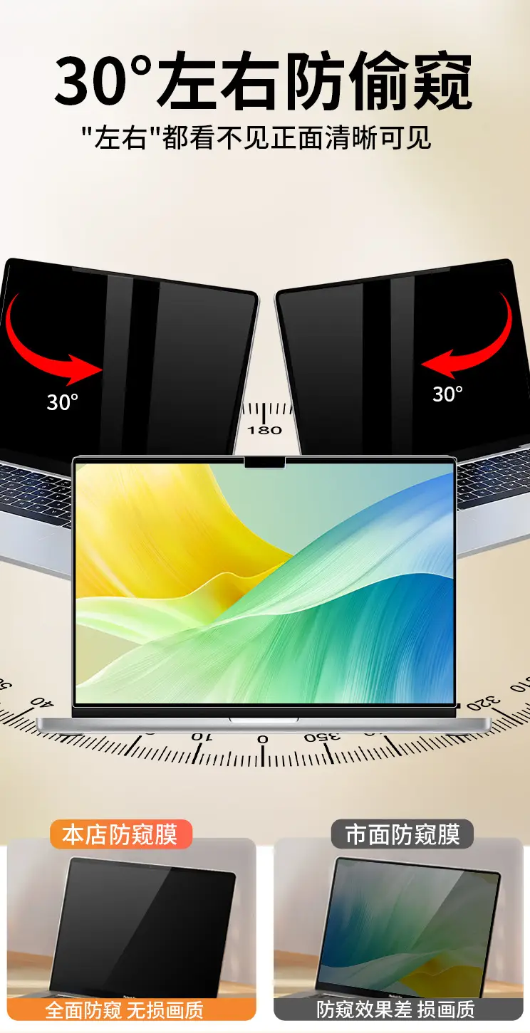 Apple Macbook Air M2 screen film anti-peep film laptop 13.6 inch magnetic anti-peep film — feature 8