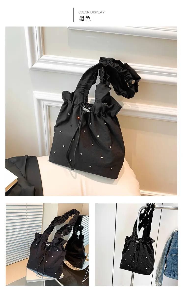 Pink Drawstring Shoulder Bag for Women — feature 20