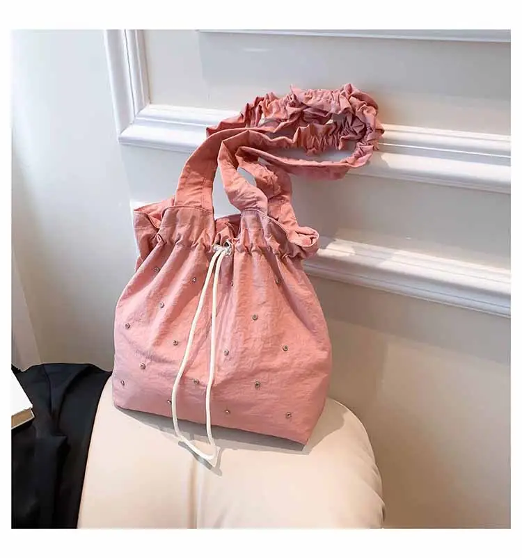 Pink Drawstring Shoulder Bag for Women — feature 25