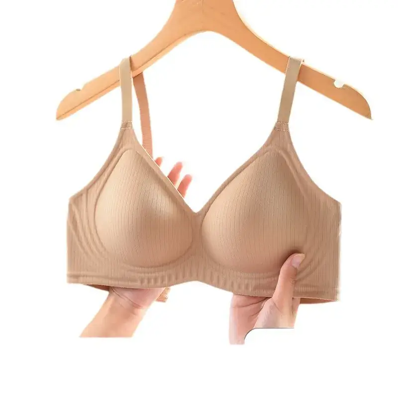 Women's Jelly Strip Traceless Underwear Fixed Cup Large Chest - Image 11