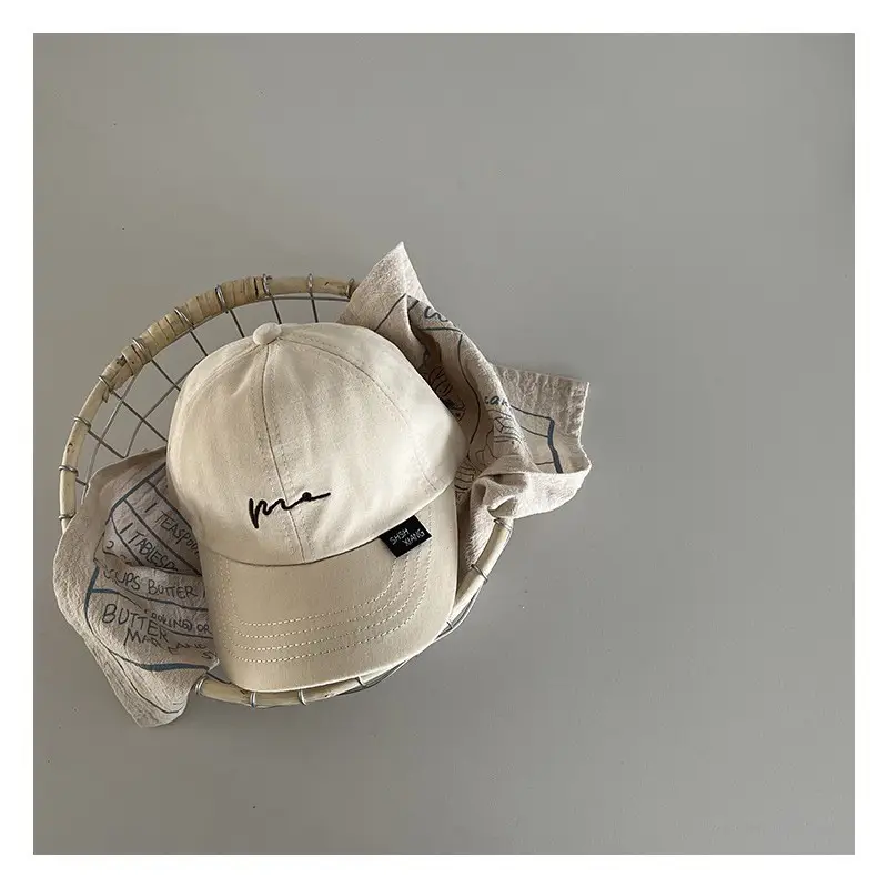 Baby's Korean Style Sunshade Cap with Embroidery - Image 3