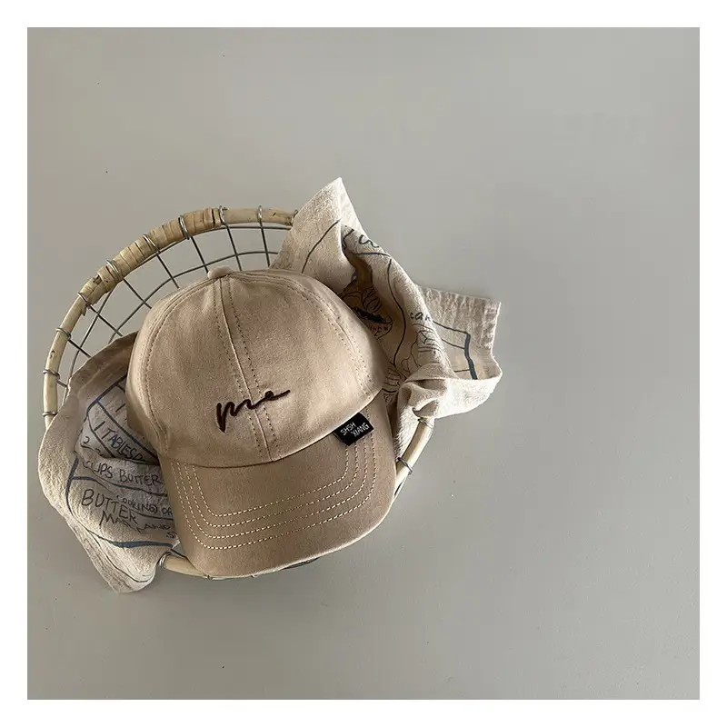 Baby's Korean Style Sunshade Cap with Embroidery - Image 4