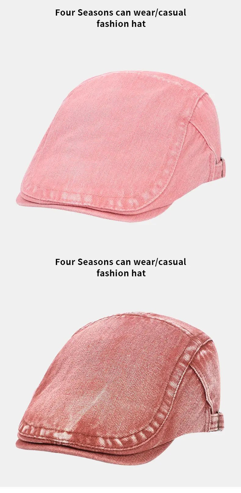 Vintage Denim Forward Cap Gray Short Bristle — feature 9