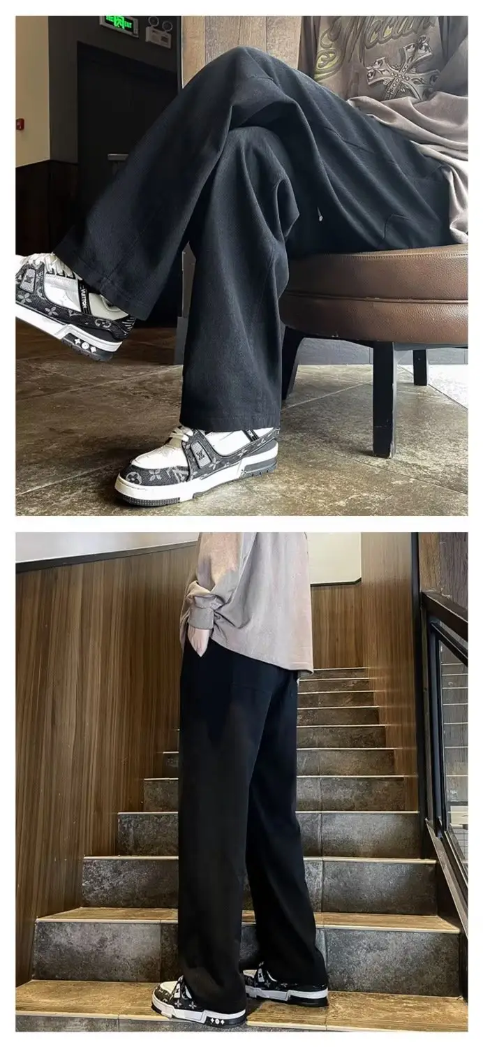 American Retro Jeans Boys Wide Leg Straight Tube Pants — feature 15