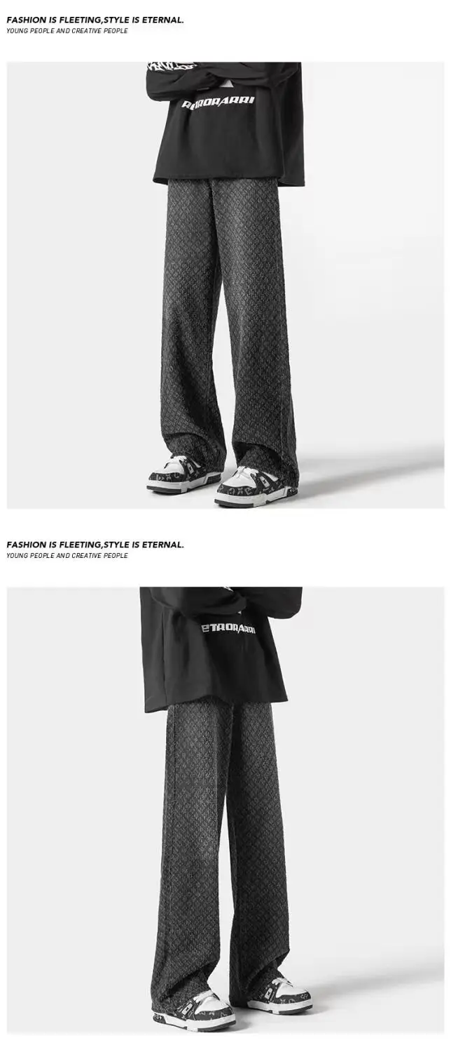 American Retro Jeans Boys Wide Leg Straight Tube Pants — feature 21
