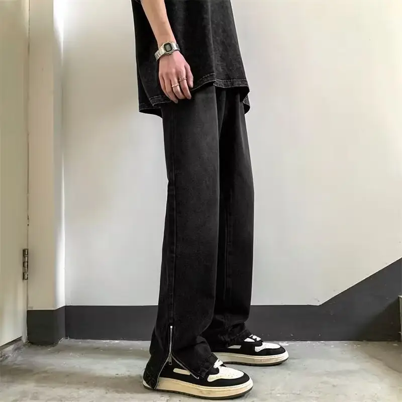 American Retro Jeans Boys Wide Leg Straight Tube Pants — feature 27