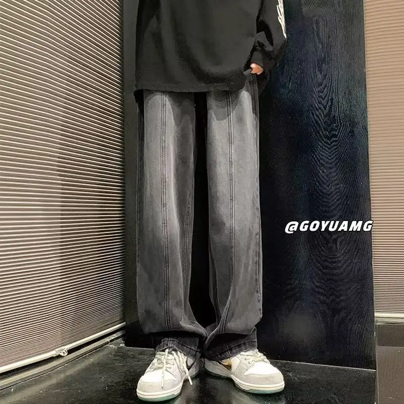 American Retro Jeans Boys Wide Leg Straight Tube Pants — feature 33