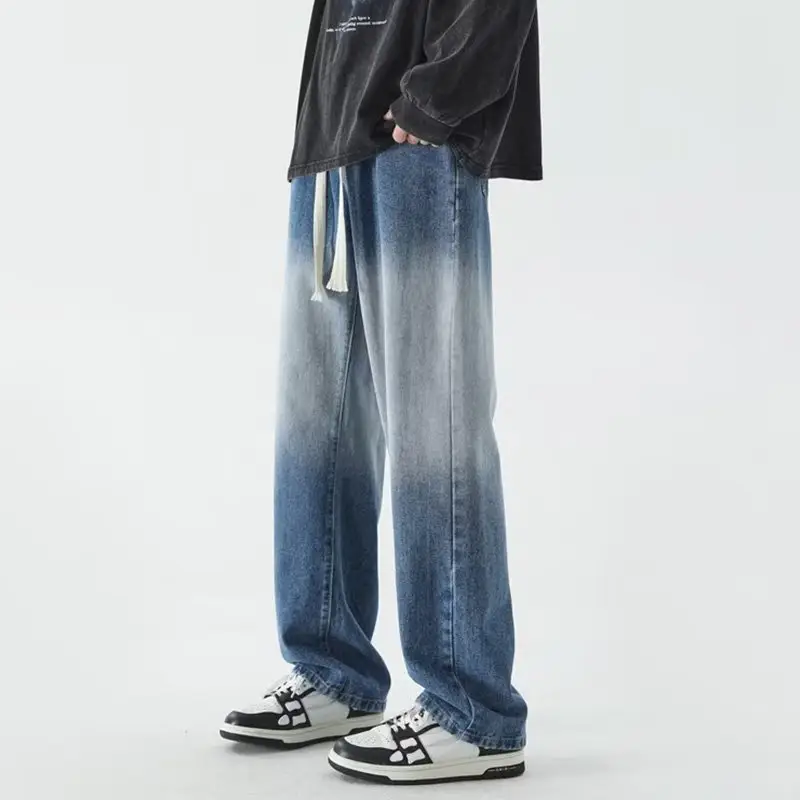 American Retro Jeans Boys Wide Leg Straight Tube Pants - Image 12