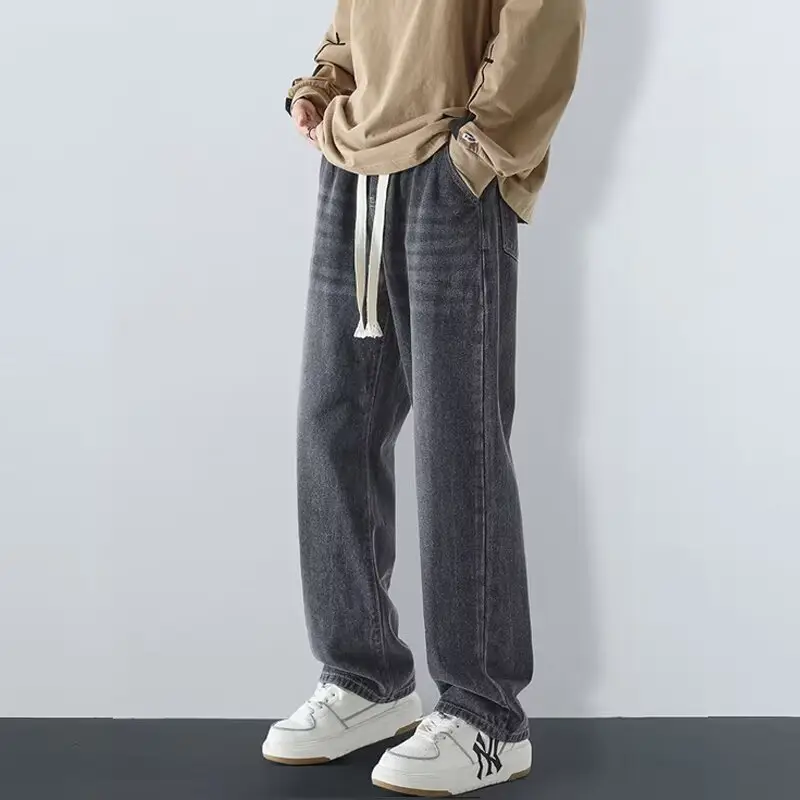 American Retro Jeans Boys Wide Leg Straight Tube Pants - Image 14