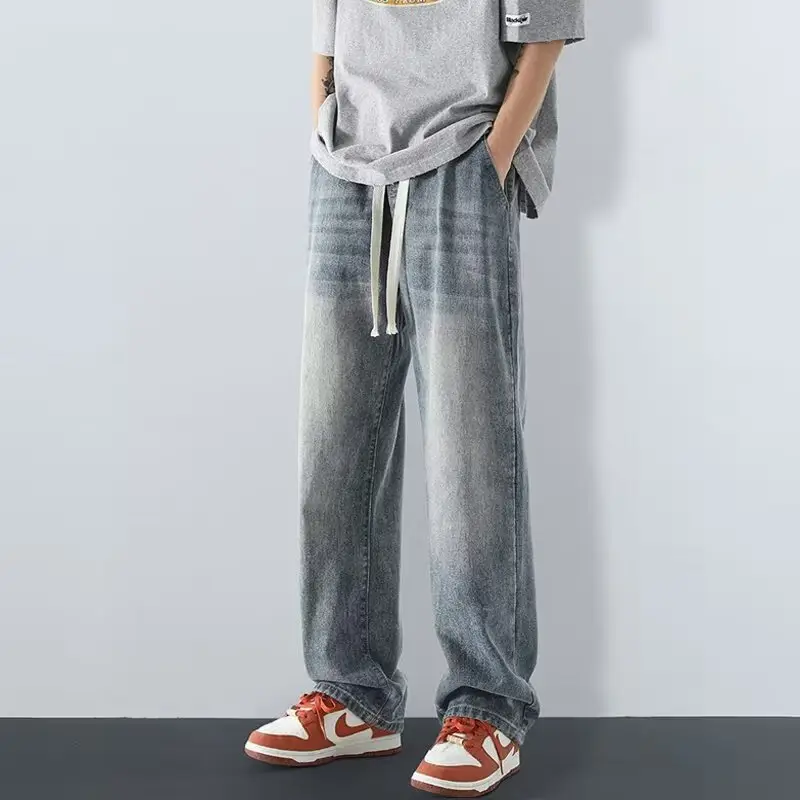American Retro Jeans Boys Wide Leg Straight Tube Pants - Image 15
