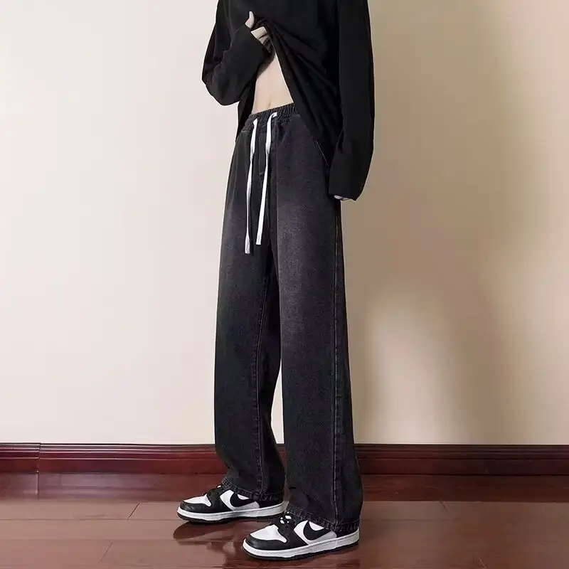 American Retro Jeans Boys Wide Leg Straight Tube Pants - Image 25