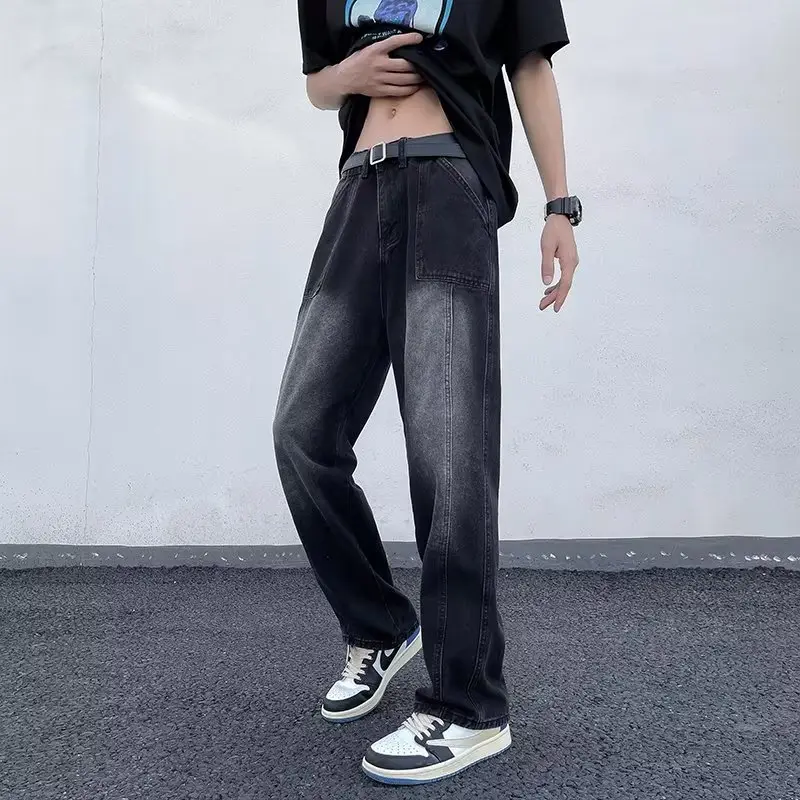 American Retro Jeans Boys Wide Leg Straight Tube Pants - Image 27