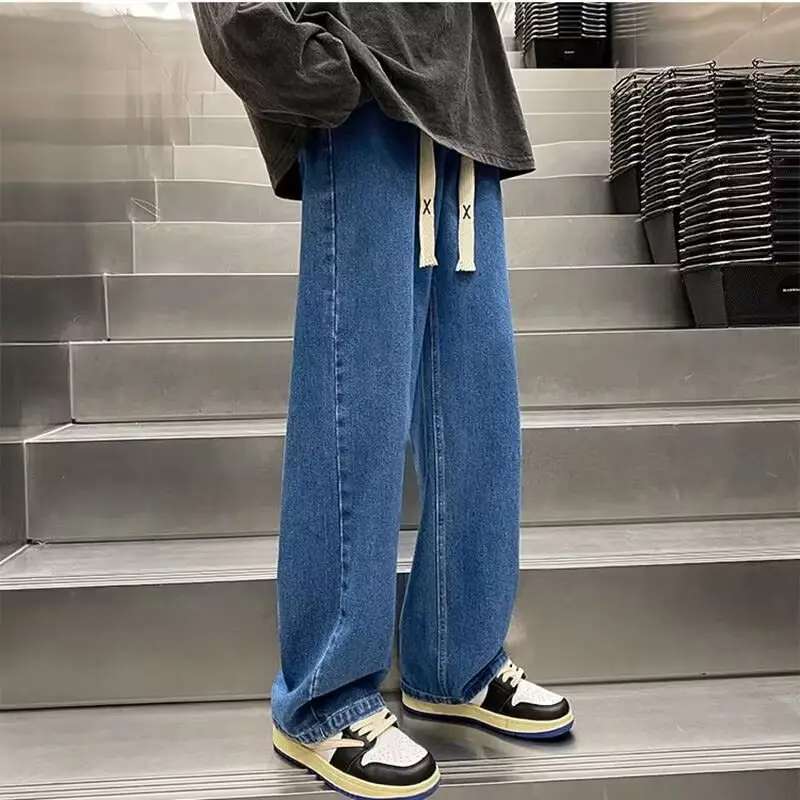 American Retro Jeans Boys Wide Leg Straight Tube Pants - Image 3