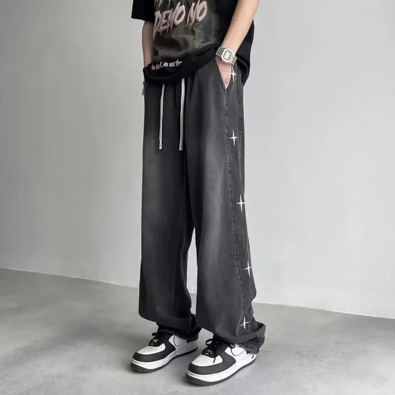American Retro Jeans Boys Wide Leg Straight Tube Pants - Image 31