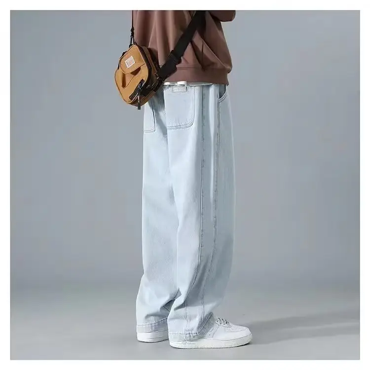 American Retro Jeans Boys Wide Leg Straight Tube Pants - Image 35