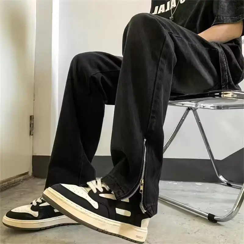 American Retro Jeans Boys Wide Leg Straight Tube Pants - Image 48