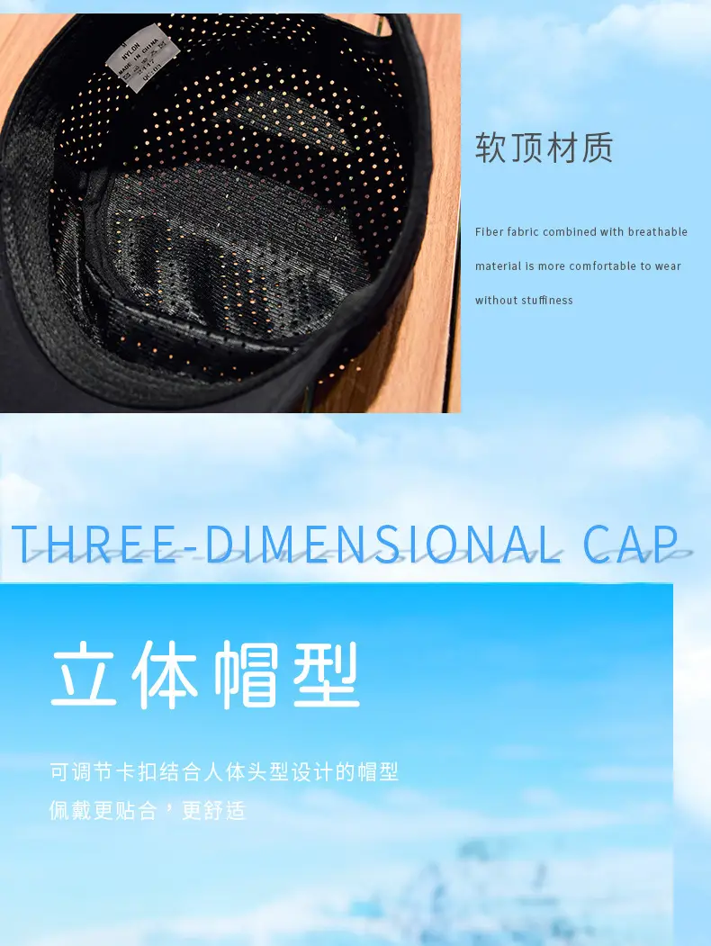 Men's Waterproof Punched Cap Sunshade Sports Cap — feature 16