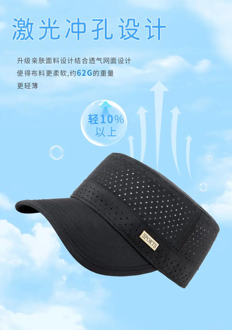 Men's Waterproof Punched Cap Sunshade Sports Cap — feature 9