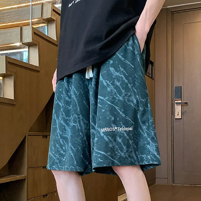 Men's Pink Printed Shorts 2024 Summer Loose Casual - Image 7
