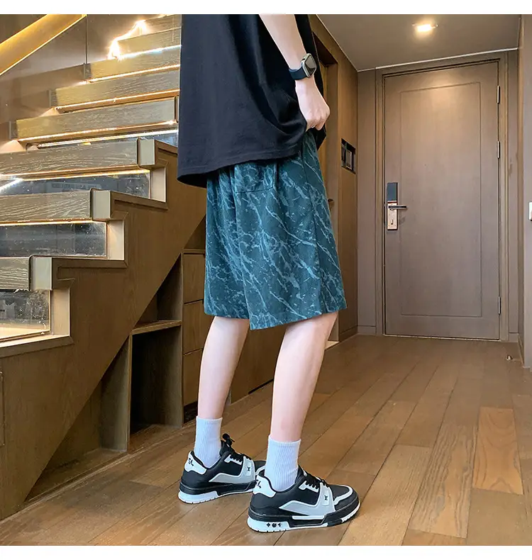 Men's Pink Printed Shorts 2024 Summer Loose Casual — feature 21