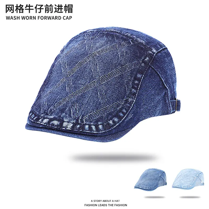 Dark Blue Denim Forward Cap for Men Women 54-58cm - Image 4