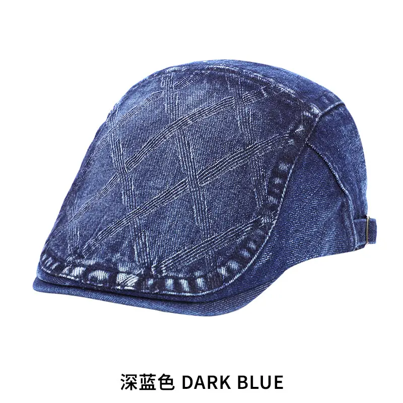 Dark Blue Denim Forward Cap for Men Women 54-58cm - Image 2