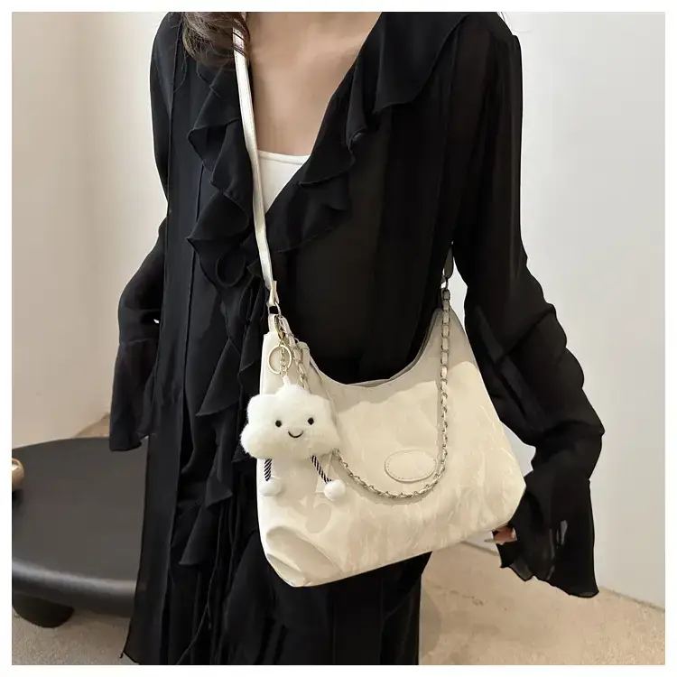 Pink Soft Crossbody Bag for Women with Cute Charm — feature 10