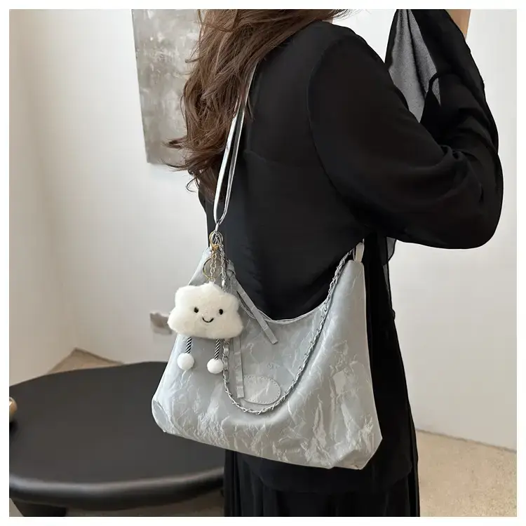 Pink Soft Crossbody Bag for Women with Cute Charm — feature 12