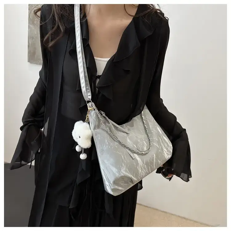 Pink Soft Crossbody Bag for Women with Cute Charm — feature 13