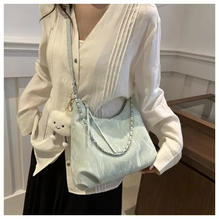 Pink Soft Crossbody Bag for Women with Cute Charm — feature 19