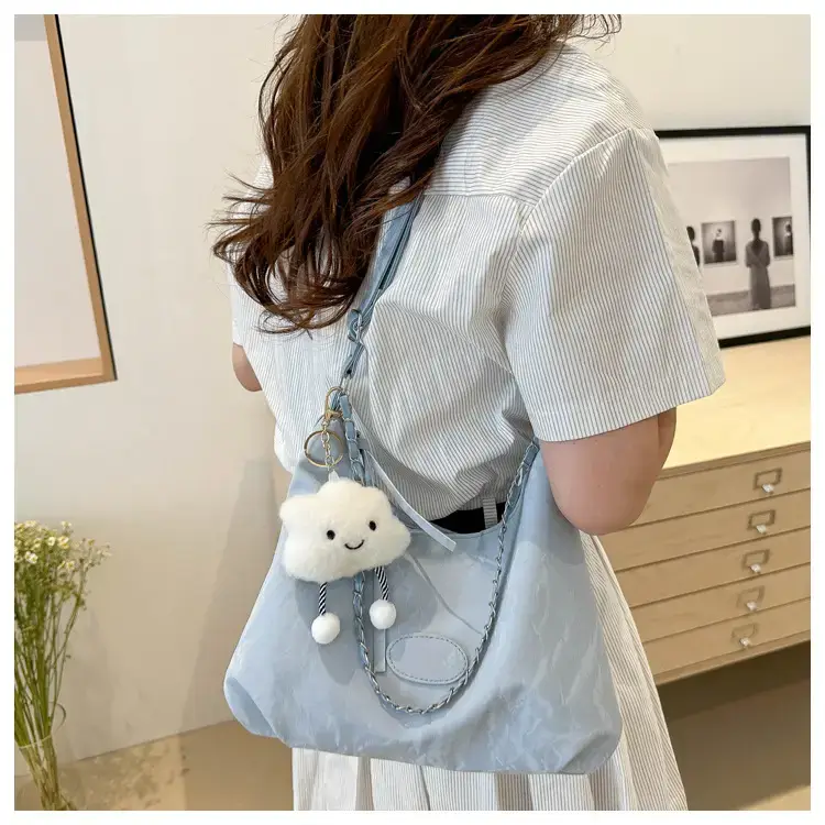 Pink Soft Crossbody Bag for Women with Cute Charm — feature 21