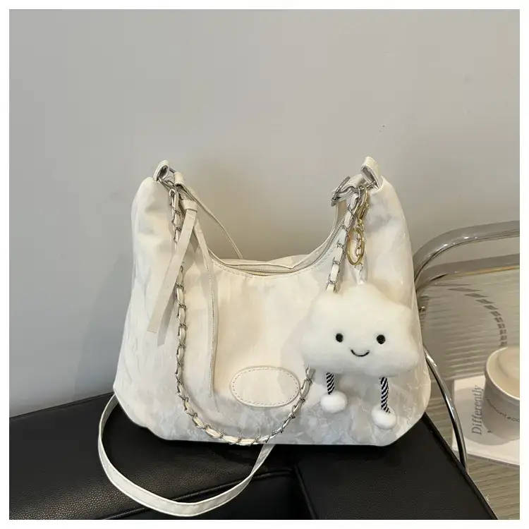 Pink Soft Crossbody Bag for Women with Cute Charm — feature 30