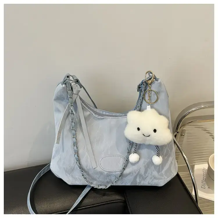 Pink Soft Crossbody Bag for Women with Cute Charm — feature 32