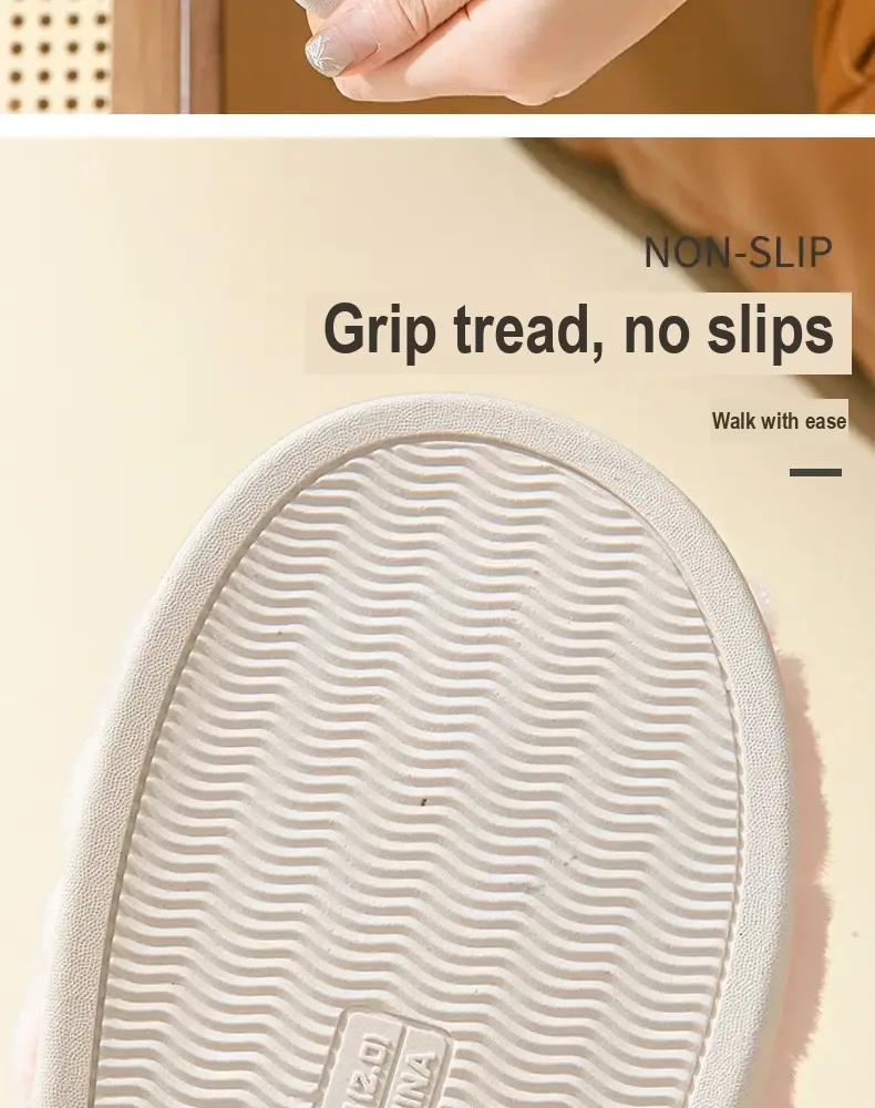 Close-up of the wavy tread pattern on the sole.