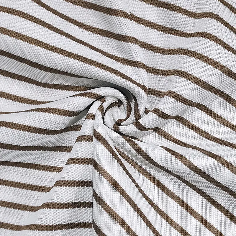 Men's Black White Striped Long Sleeve Henley T-Shirt — feature 18