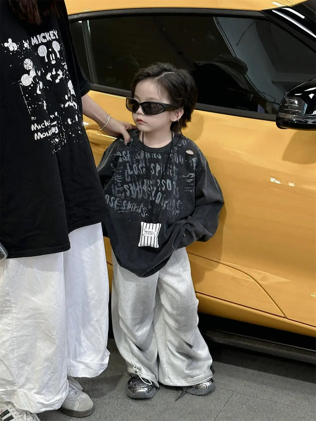 2025 Boys Cotton T-Shirt Set Loose Casual Grey Pants — feature 8