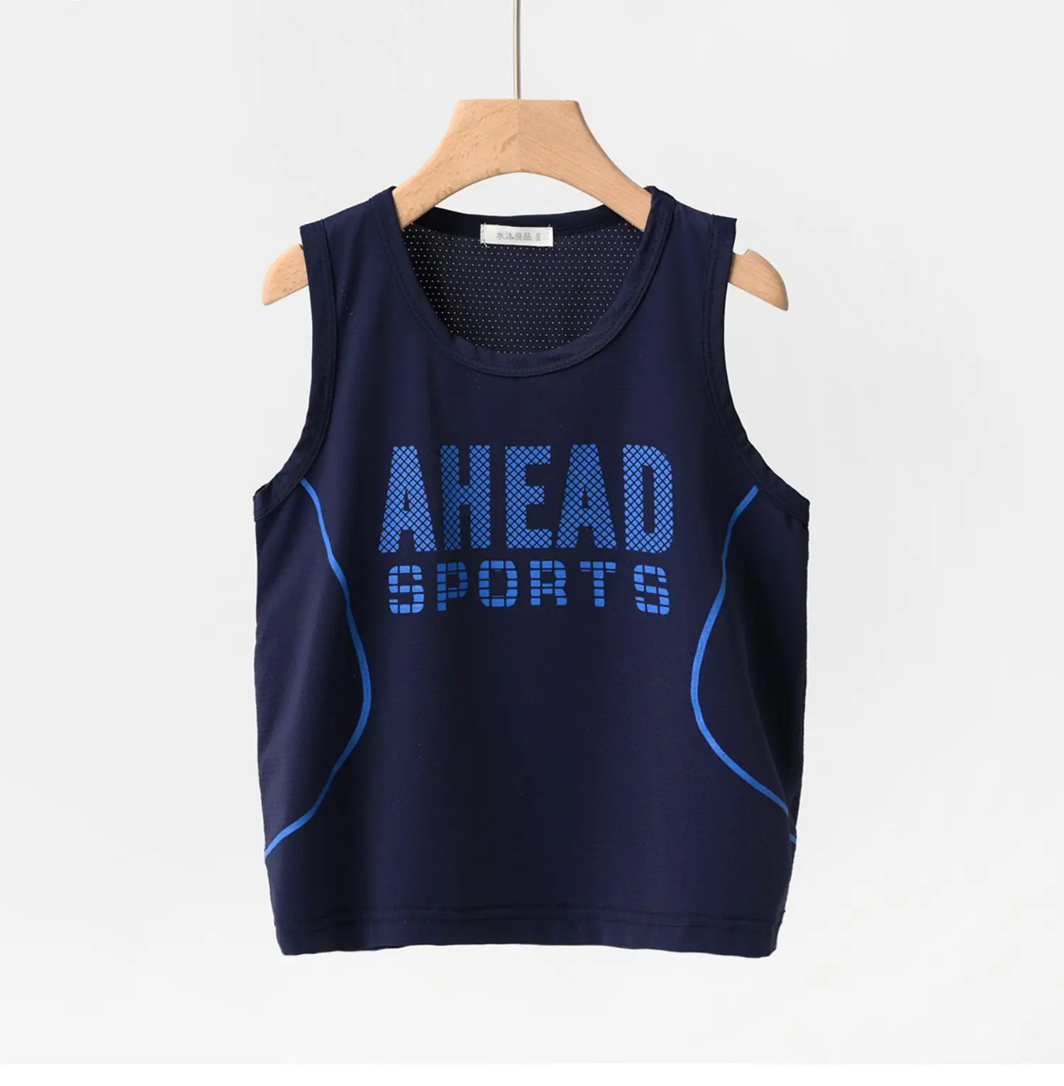 Men's Ahead Sports Sleeveless Tank Top Navy Blue Large — feature 12