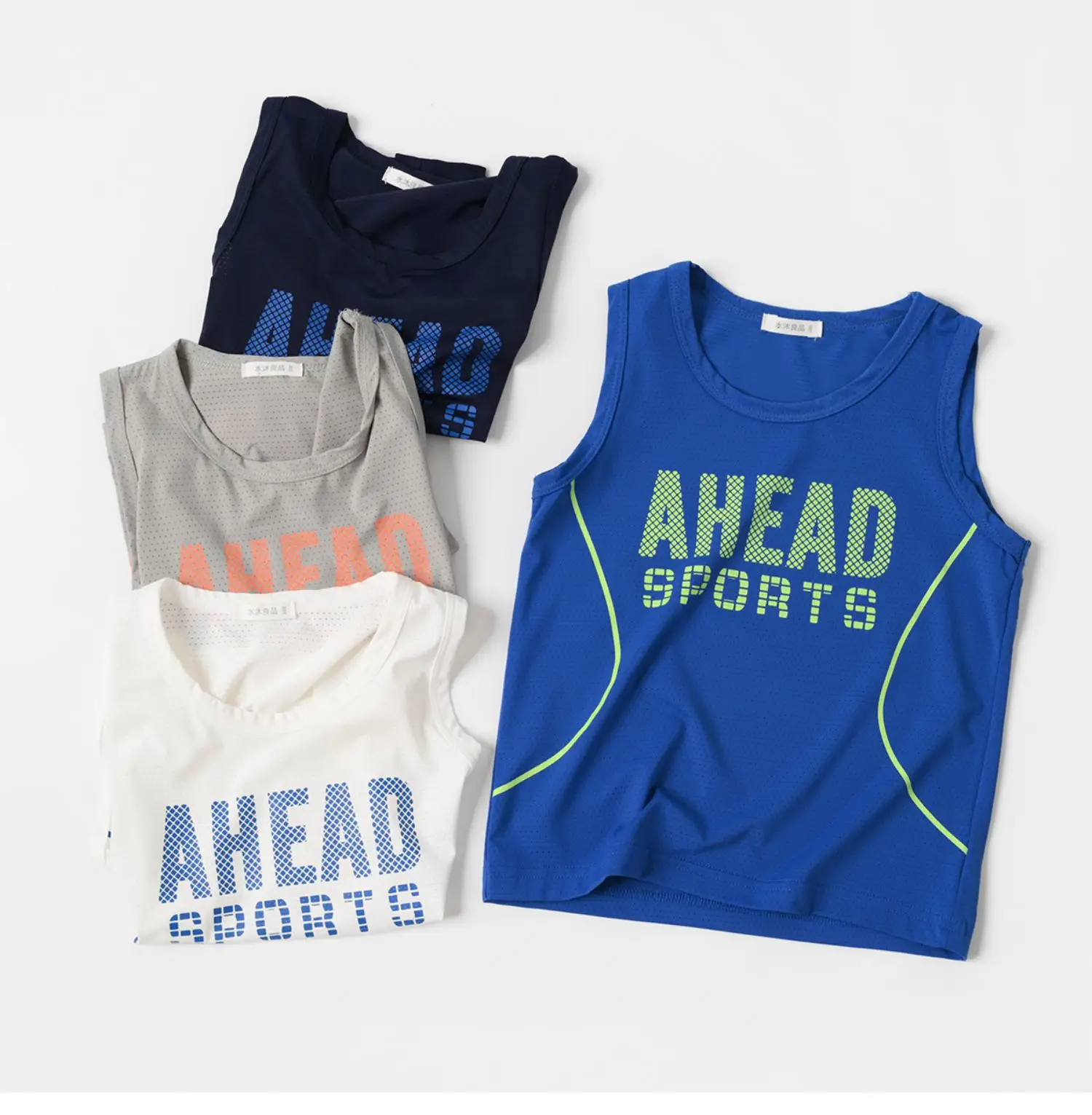 Men's Ahead Sports Sleeveless Tank Top Navy Blue Large — feature 9