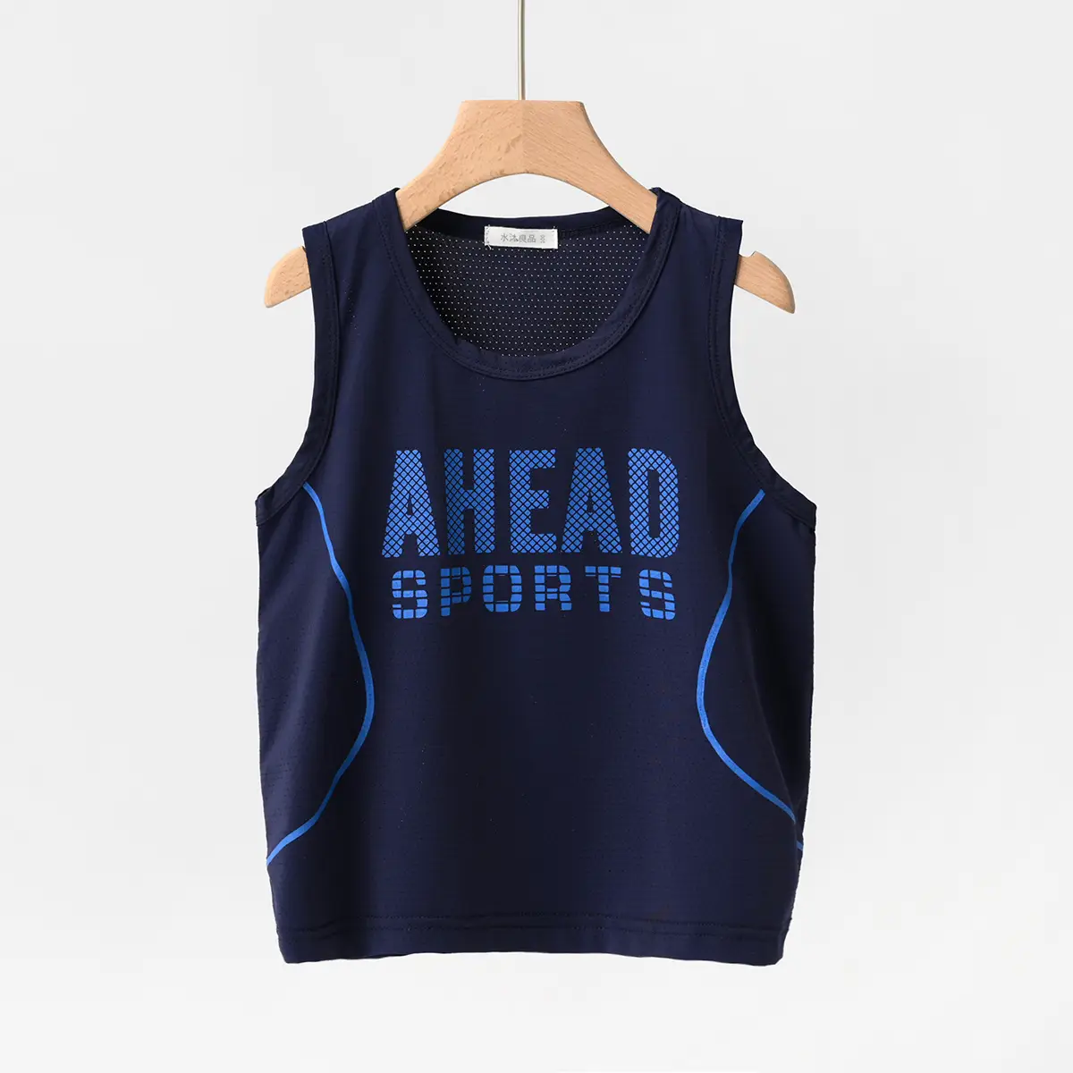 Men's Ahead Sports Sleeveless Tank Top Navy Blue Large - Image 4