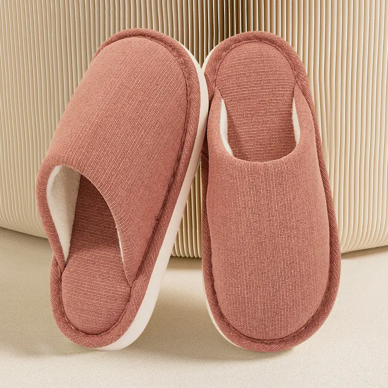 Autumn and Winter Home Cotton Slippers for Women 2026 New Style Indoor Non-Slip Thick-Soled Maternity Shoes Summer Breathable and Sweat-Absorbent - Image 7