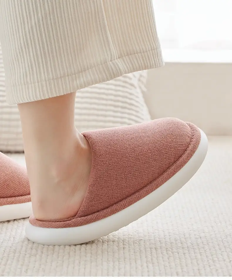 Autumn and Winter Home Cotton Slippers for Women 2026 New Style Indoor Non-Slip Thick-Soled Maternity Shoes Summer Breathable and Sweat-Absorbent — feature 10