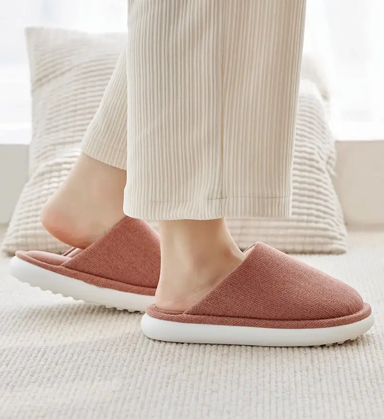 Autumn and Winter Home Cotton Slippers for Women 2026 New Style Indoor Non-Slip Thick-Soled Maternity Shoes Summer Breathable and Sweat-Absorbent — feature 19