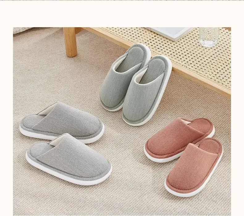 Autumn and Winter Home Cotton Slippers for Women 2026 New Style Indoor Non-Slip Thick-Soled Maternity Shoes Summer Breathable and Sweat-Absorbent — feature 2