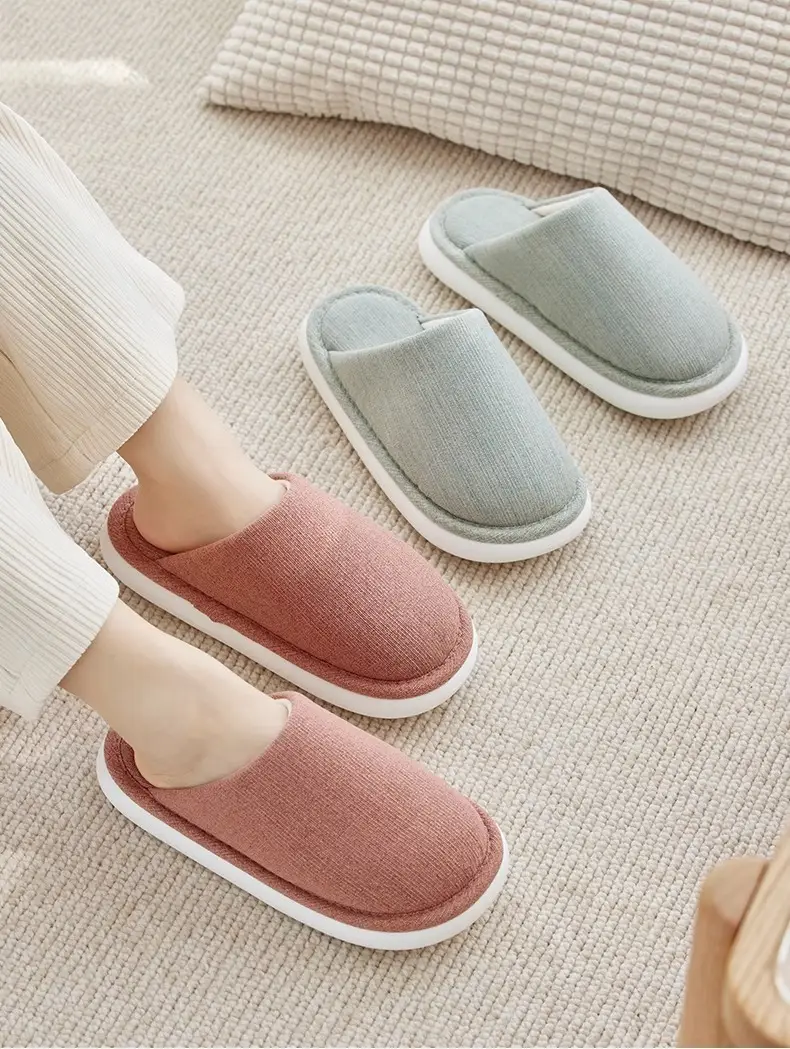 Autumn and Winter Home Cotton Slippers for Women 2026 New Style Indoor Non-Slip Thick-Soled Maternity Shoes Summer Breathable and Sweat-Absorbent — feature 21