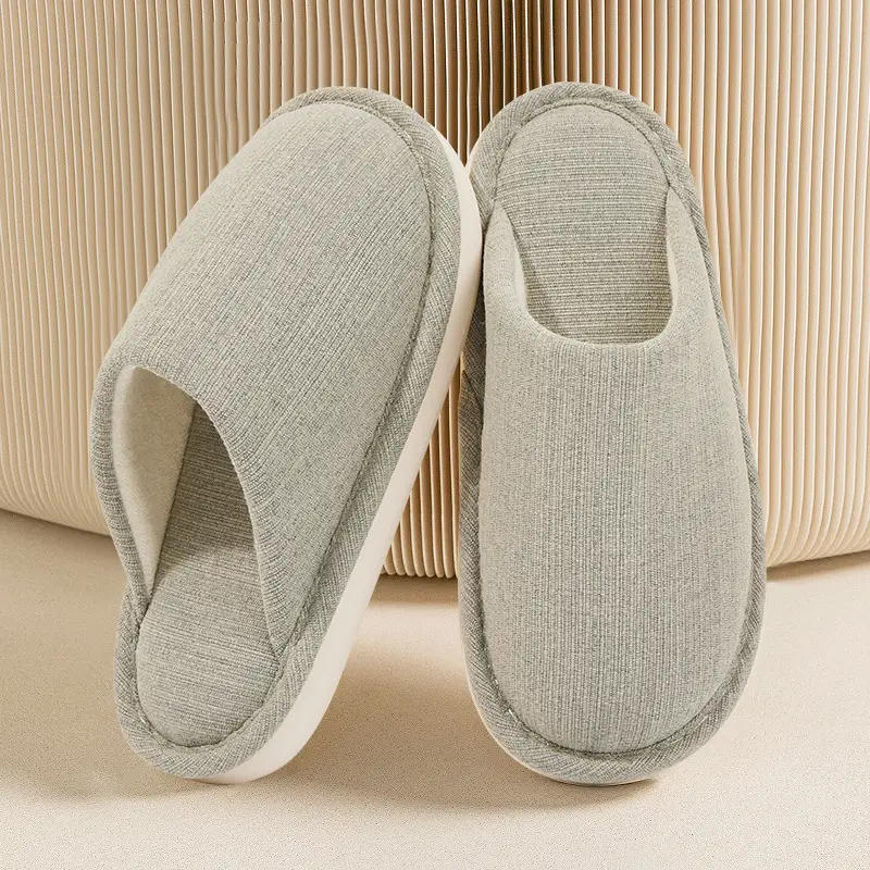 Autumn and Winter Home Cotton Slippers for Women 2026 New Style Indoor Non-Slip Thick-Soled Maternity Shoes Summer Breathable and Sweat-Absorbent - Image 2