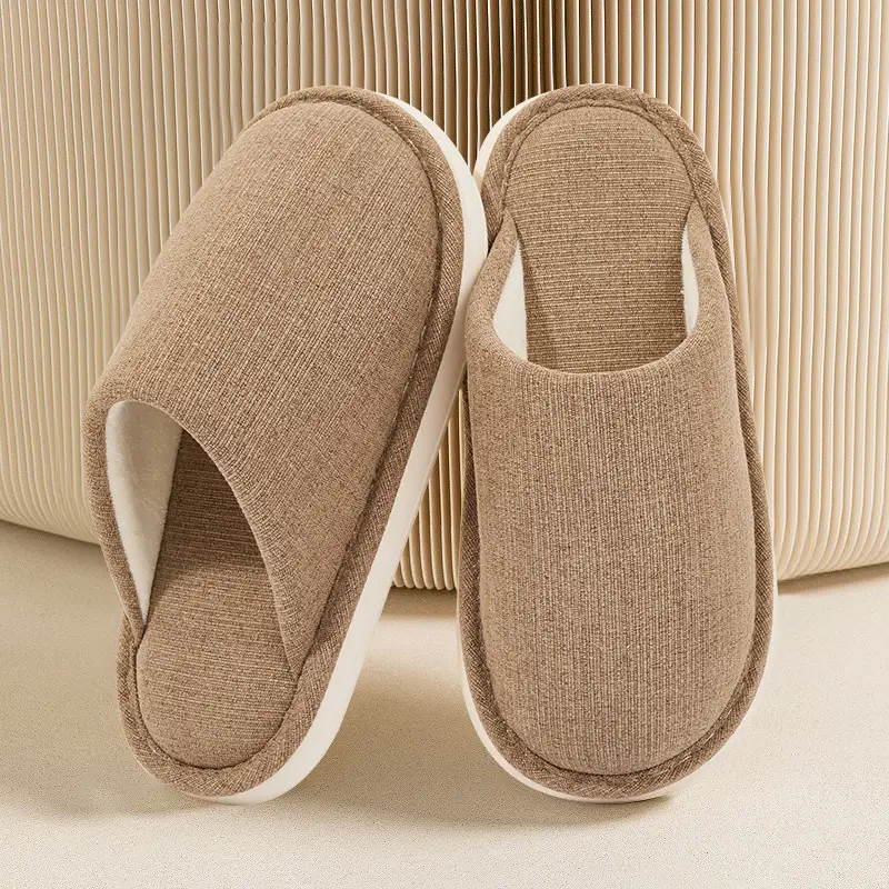 Autumn and Winter Home Cotton Slippers for Women 2026 New Style Indoor Non-Slip Thick-Soled Maternity Shoes Summer Breathable and Sweat-Absorbent - Image 5