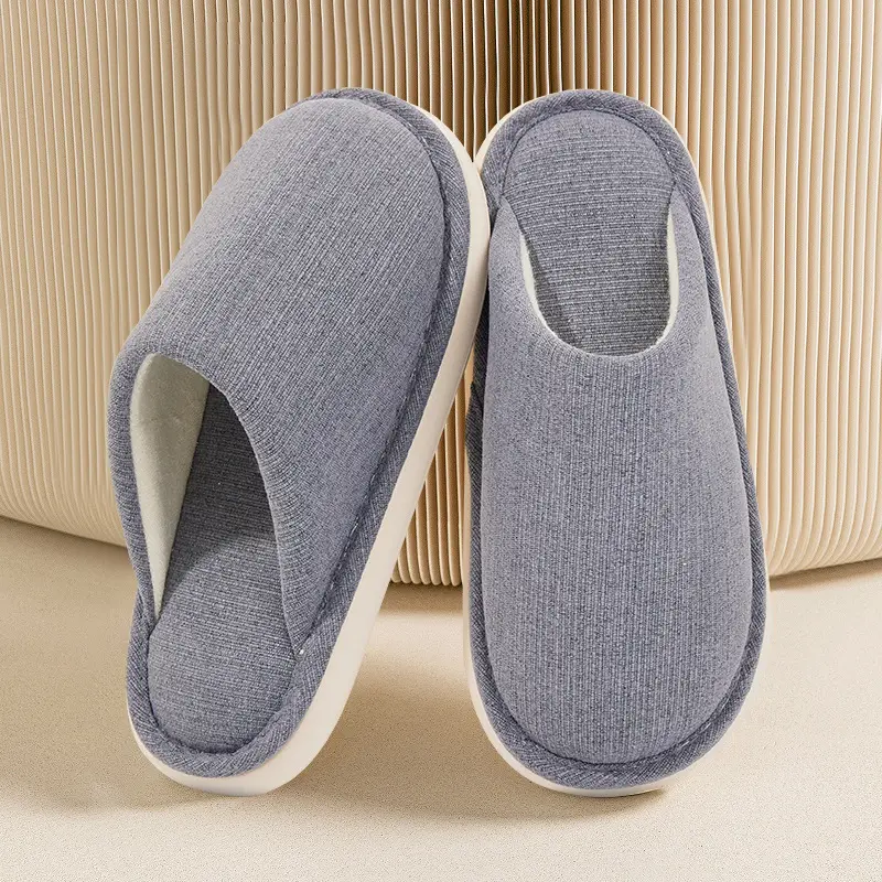 Autumn and Winter Home Cotton Slippers for Women 2026 New Style Indoor Non-Slip Thick-Soled Maternity Shoes Summer Breathable and Sweat-Absorbent - Image 6